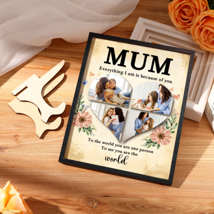 To my Mum- Personalised Wooden Plaque Custom 4 Photos Ornament Mother's Day Gifts | Jessemade
