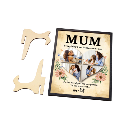 To my Mum- Personalised Wooden Plaque Custom 4 Photos Ornament Mother's Day Gifts | Jessemade