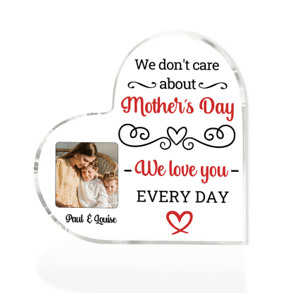 Personalised Heart Acrylic Plaque Together We Make a Family Mothers Day Gift | Jessemade