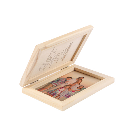 6 Names Personalised Wooden Frame with Photo and Date - Father’s Day Gift | Jessemade