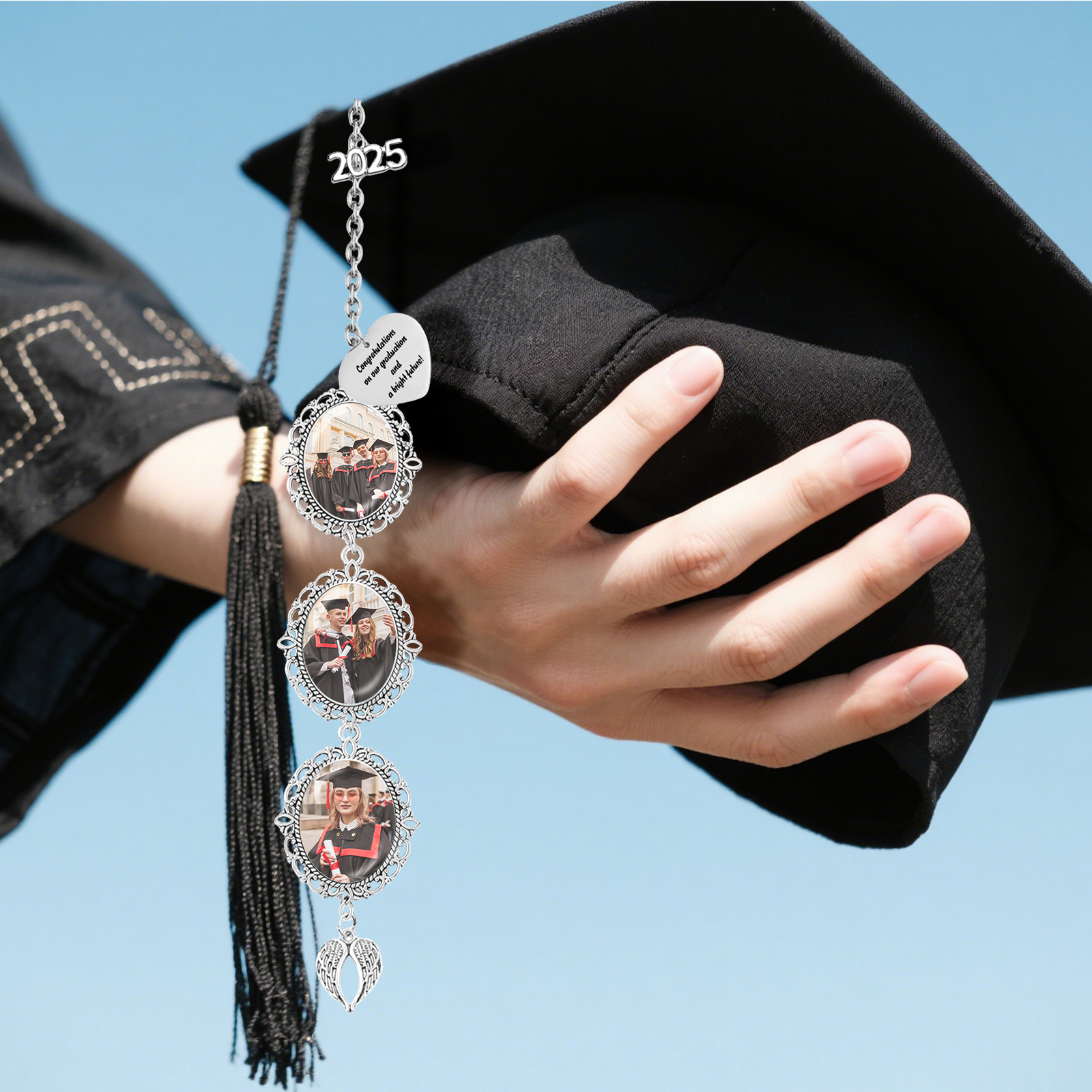 3 Photos Personalised Graduation Hanging Ornament  – Custom Gift for Graduates | Jessemade