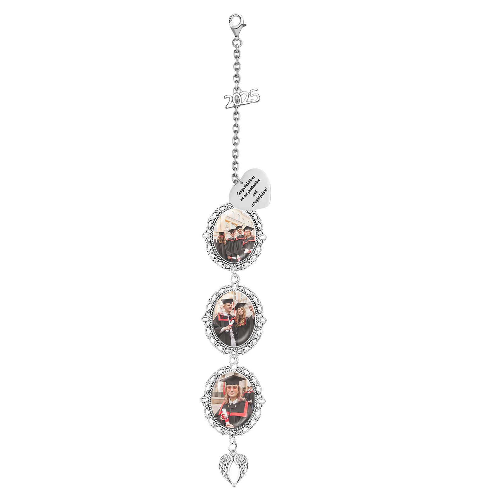 3 Photos Personalised Graduation Hanging Ornament  – Custom Gift for Graduates | Jessemade