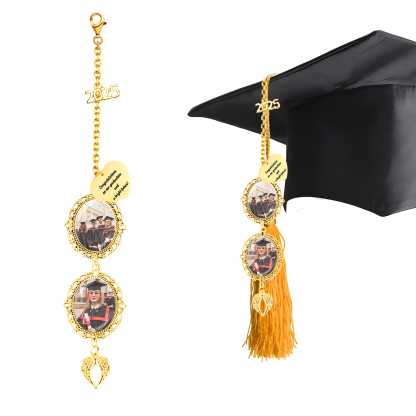 2 Photos Personalised Graduation Hanging Ornament  – Custom Gift for Graduates | Jessemade