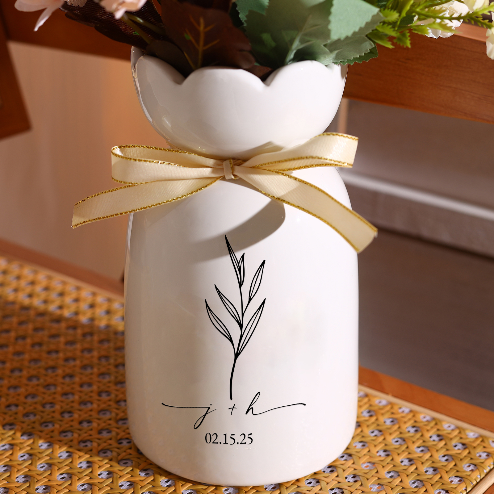 Personalised Vase with Names or Initials - Special Wedding Gift | Jessemade