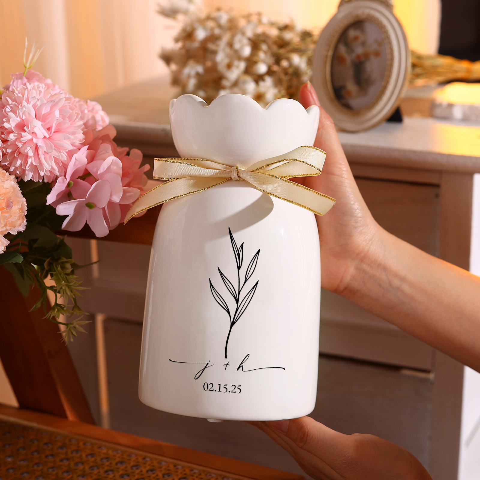 Personalised Vase with Names or Initials - Special Wedding Gift | Jessemade