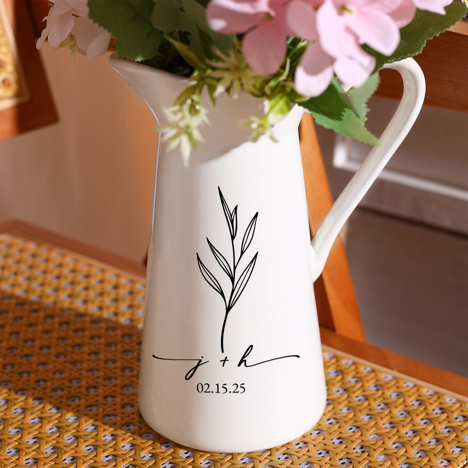 Personalised Vase with Names or Initials - Custom Wedding Vase Gift | Jessemade
