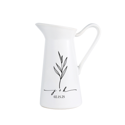 Personalised Vase with Names or Initials - Custom Wedding Vase Gift | Jessemade