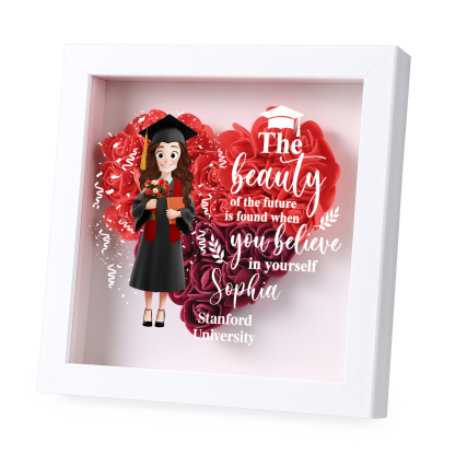 Personalised Graduation Flower Frame – Custom Name & Text | Jessemade