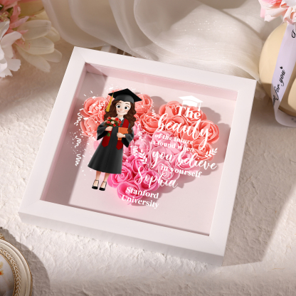 Personalised Graduation Flower Frame – Custom Name & Text | Jessemade