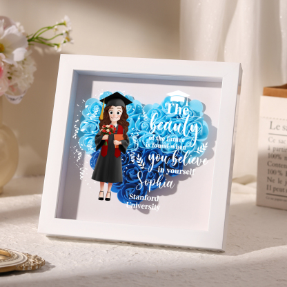 Personalised Graduation Flower Frame – Custom Name & Text | Jessemade