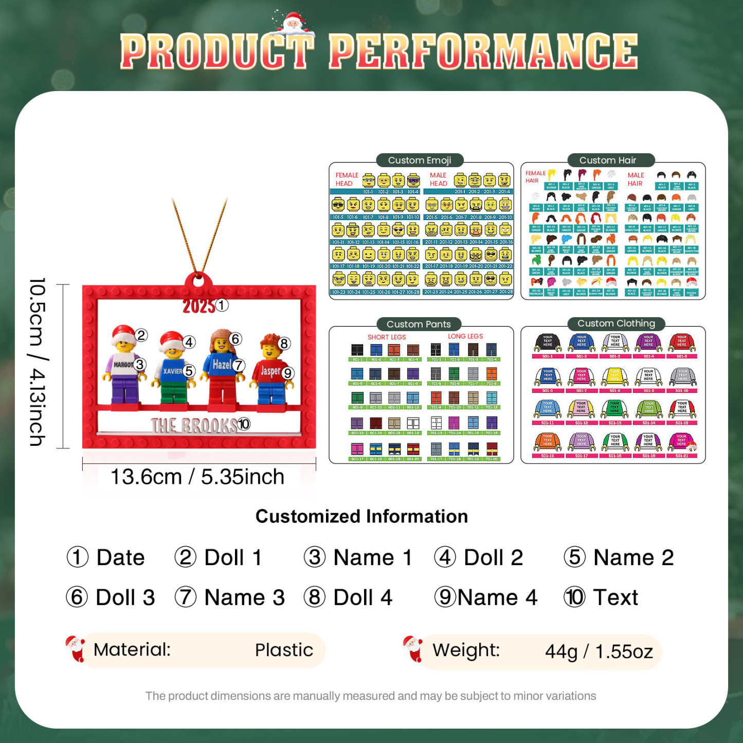 Personalised Minifigure Christmas Ornament