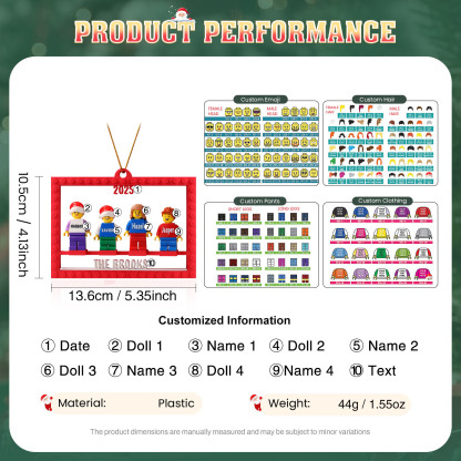 Personalised Minifigure Christmas Ornament