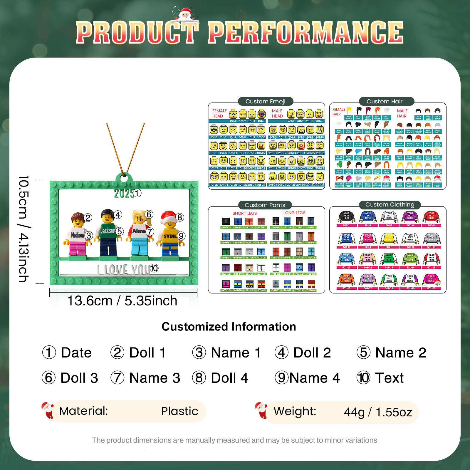 Personalised Minifigure Christmas Ornament