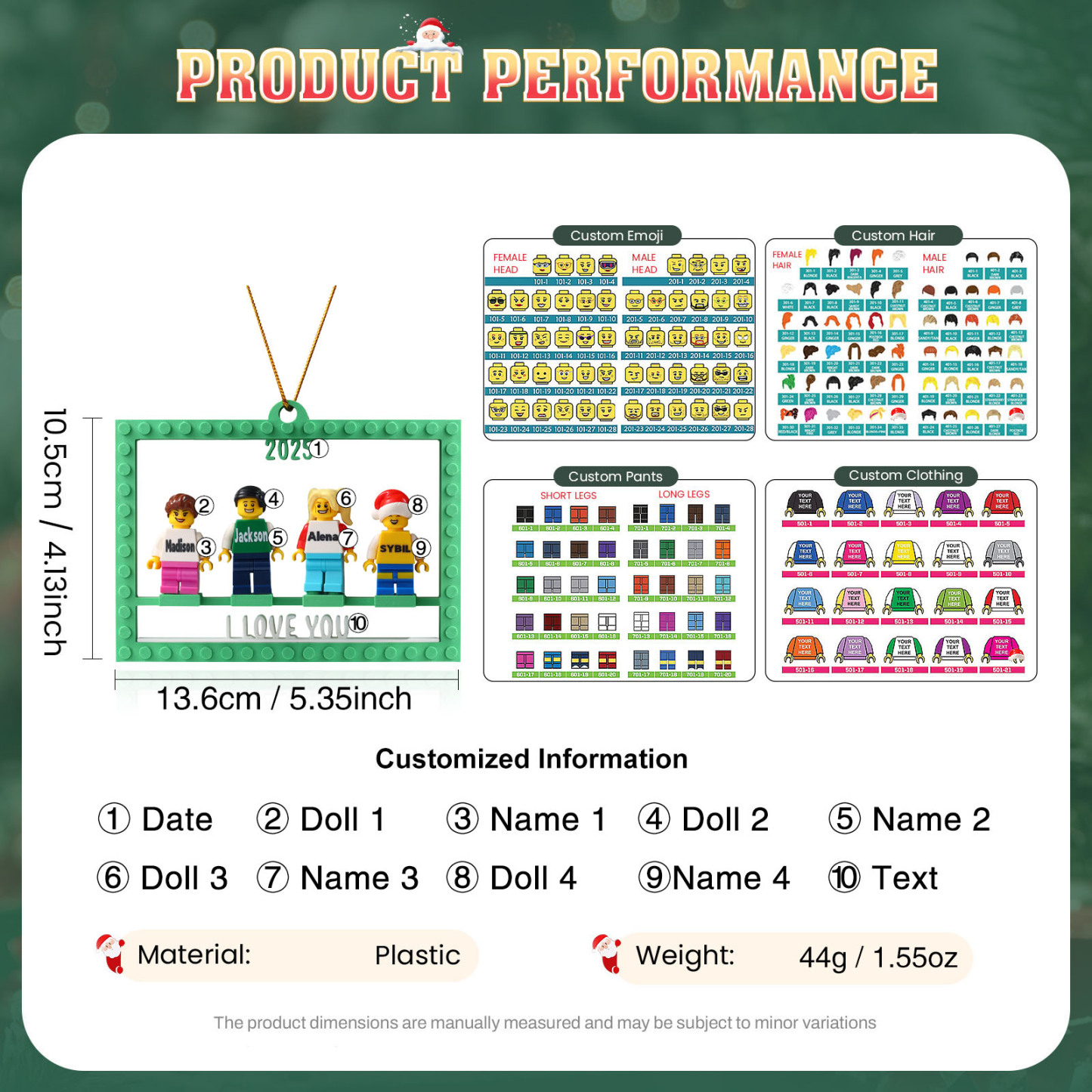 Personalised Minifigure Christmas Ornament