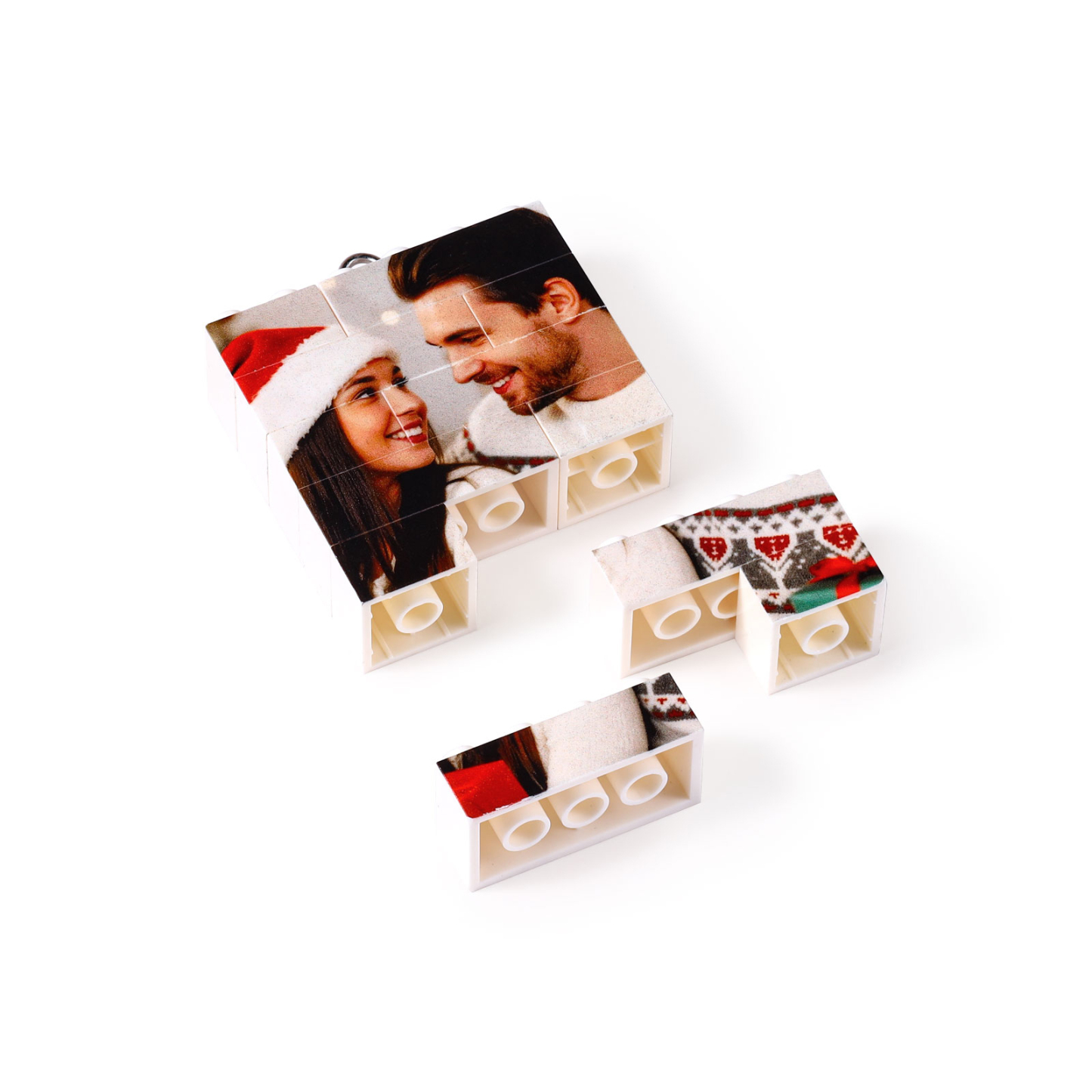 Personalised Photo Mini Puzzle Christmas Bauble Ornament