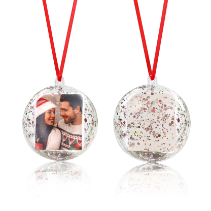 Personalised Photo Mini Puzzle Christmas Bauble Ornament