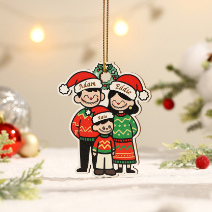 Custom Family Xmas Bauble 3 to 10 Names Gift for Family | Jessemade