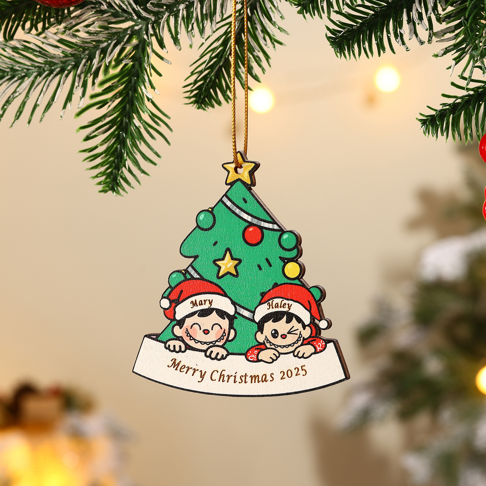 Personalised Christmas Ornament 1 to 8 Names for Family | Jessemade