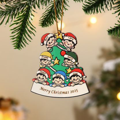 Personalised Family Christmas Tree Ornament 2025