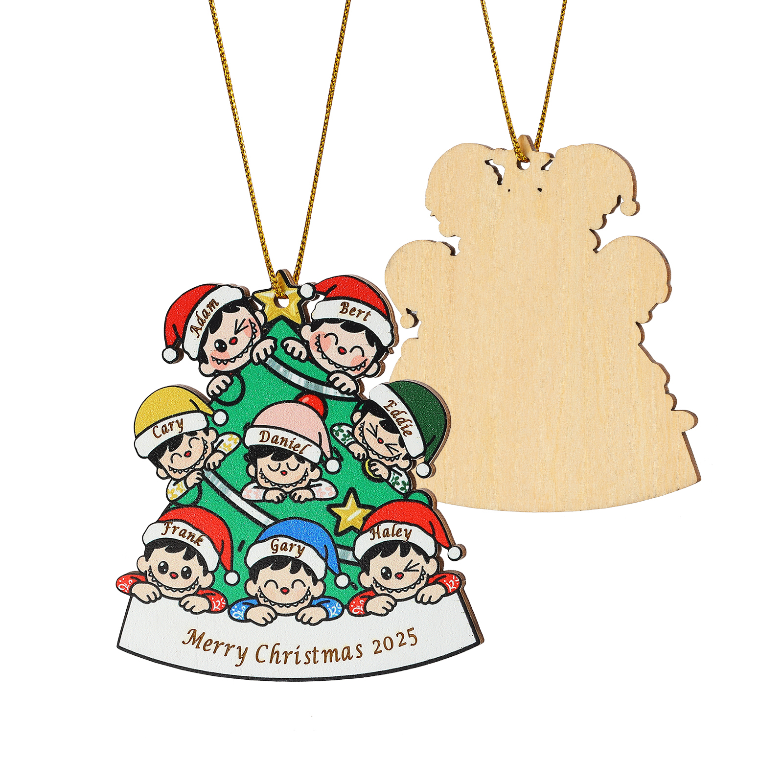 Personalised Family Christmas Tree Ornament 2025