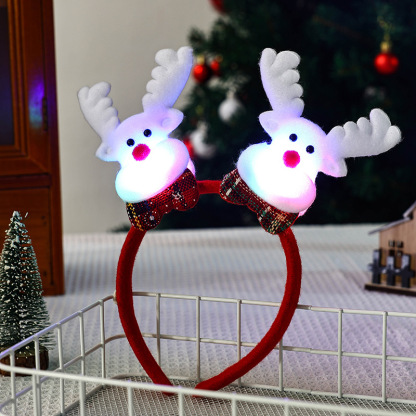 Christmas Reindeer and Snowman Light-Up Headbands Festive Holiday Accessories-Jessemade AU