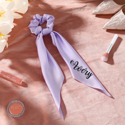 Personalised Satin Scrunchie with Name – Custom Gift for Women | Jessemade