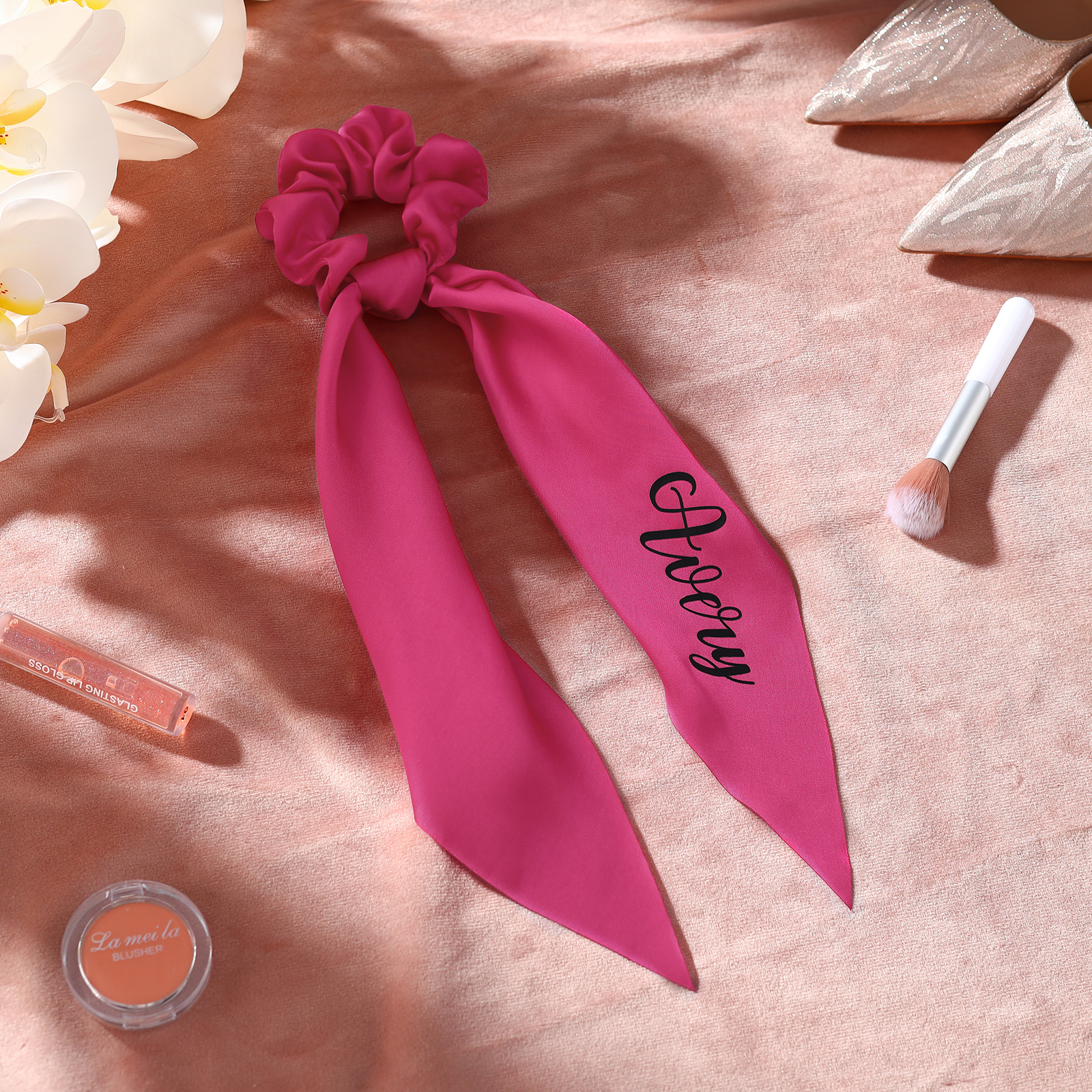 Personalised Satin Scrunchie with Name – Custom Gift for Women | Jesse