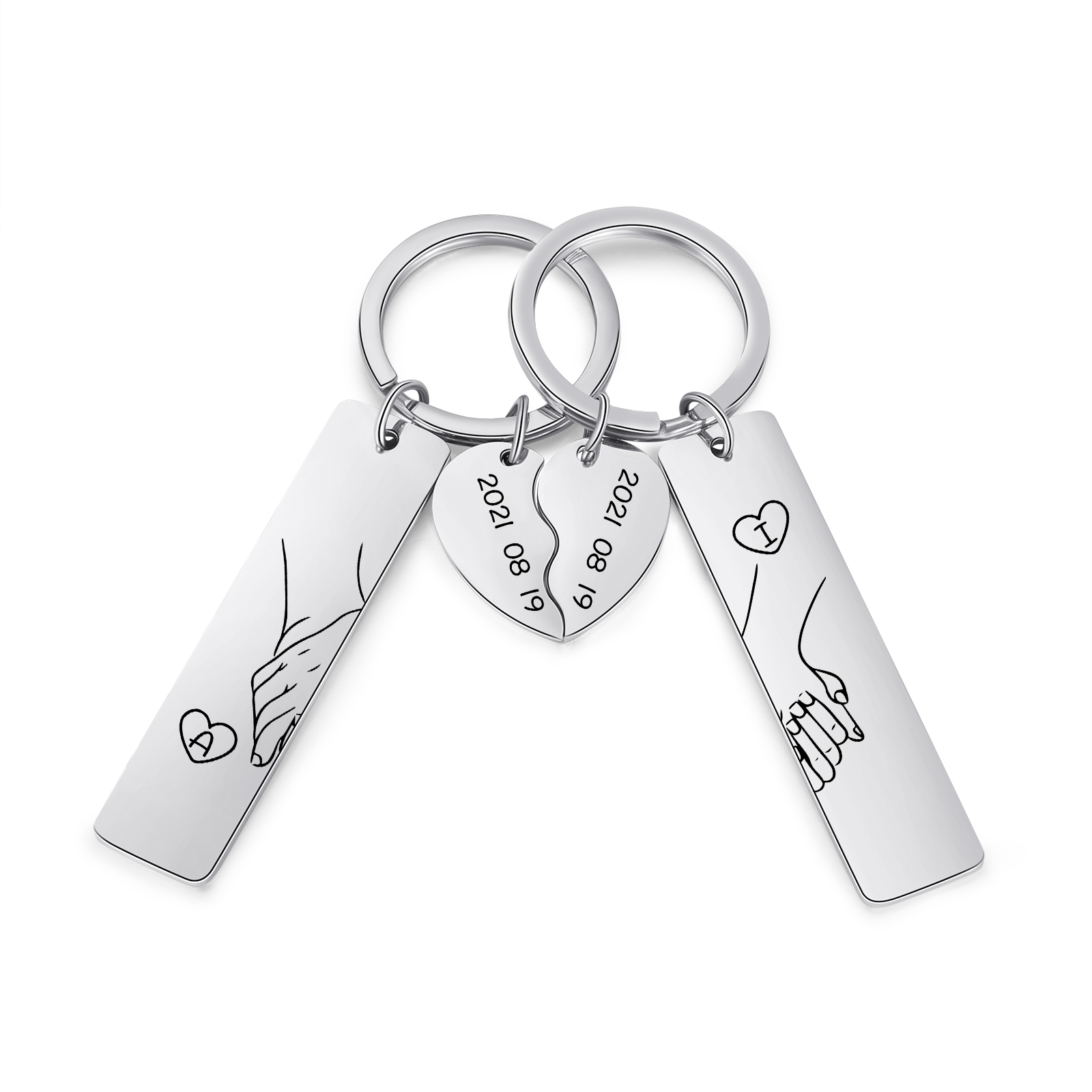 Personalised Couple Gift Box Set Custom Wallets & Keychains for Special Moments