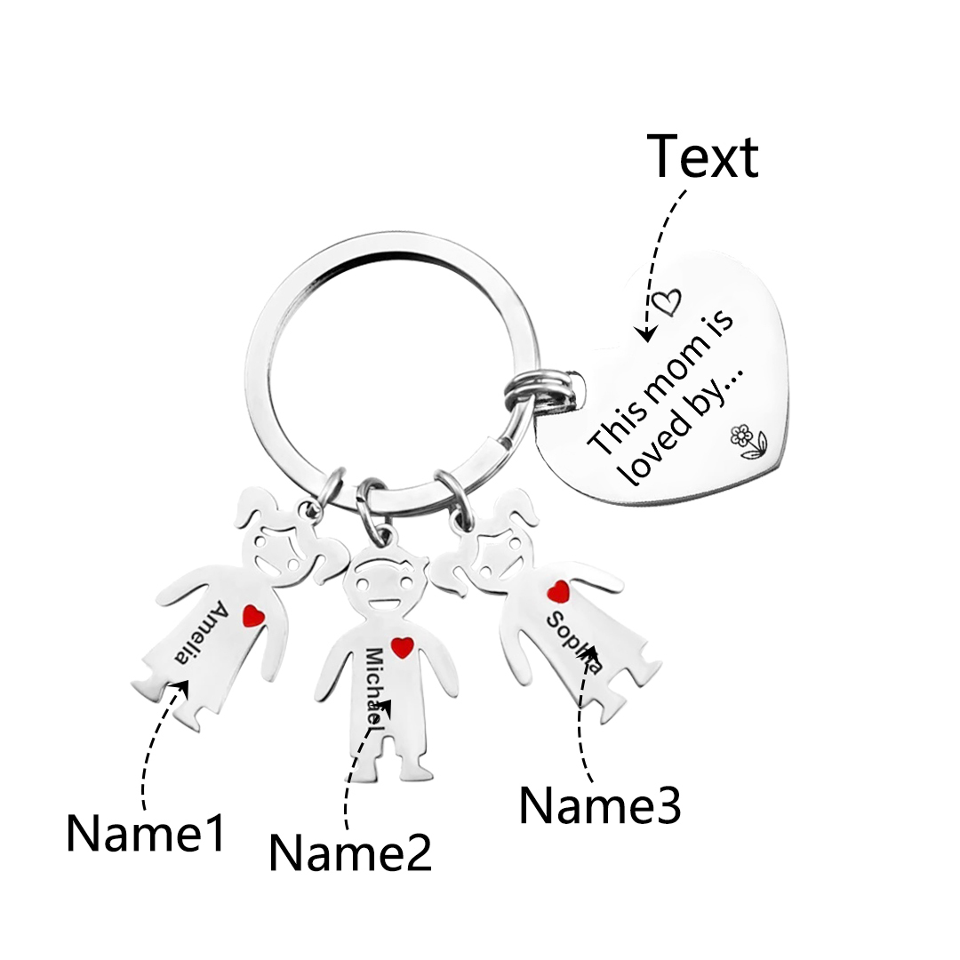 Personalised Women Wallet Gift Set 1 Name & Birthflower Wallet 3 Dolls Keychain Gift Box Set Christmas Gifts