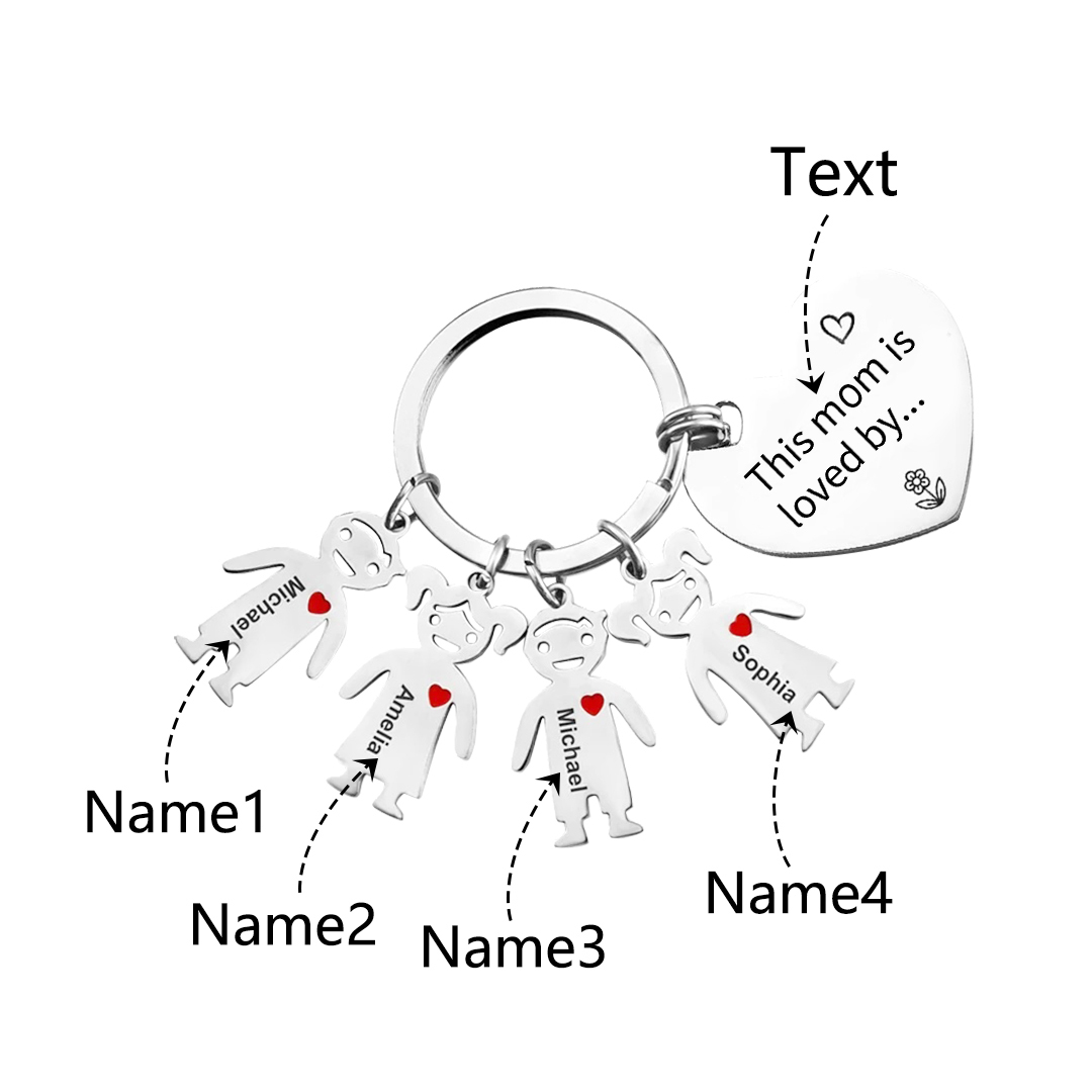 Personalised Women Wallet Gift Set 1 Name & Birthflower Wallet 4 Dolls Keychain Gift Box Set Christmas Gifts