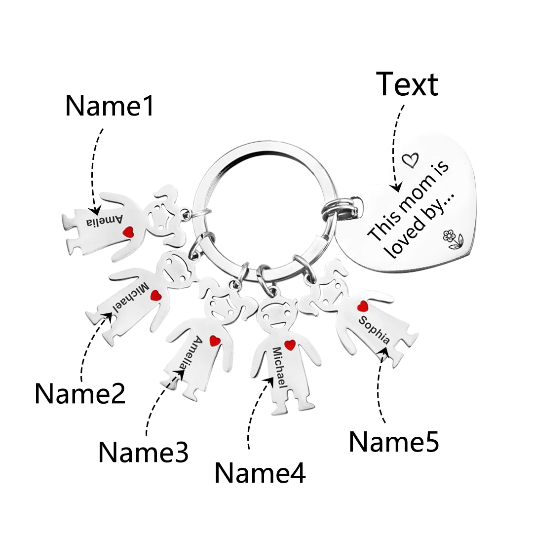 Personalised Women Wallet Gift Set 1 Name & Birthflower Wallet 1-5 Dolls Keychain Gift Box Set Christmas Gifts