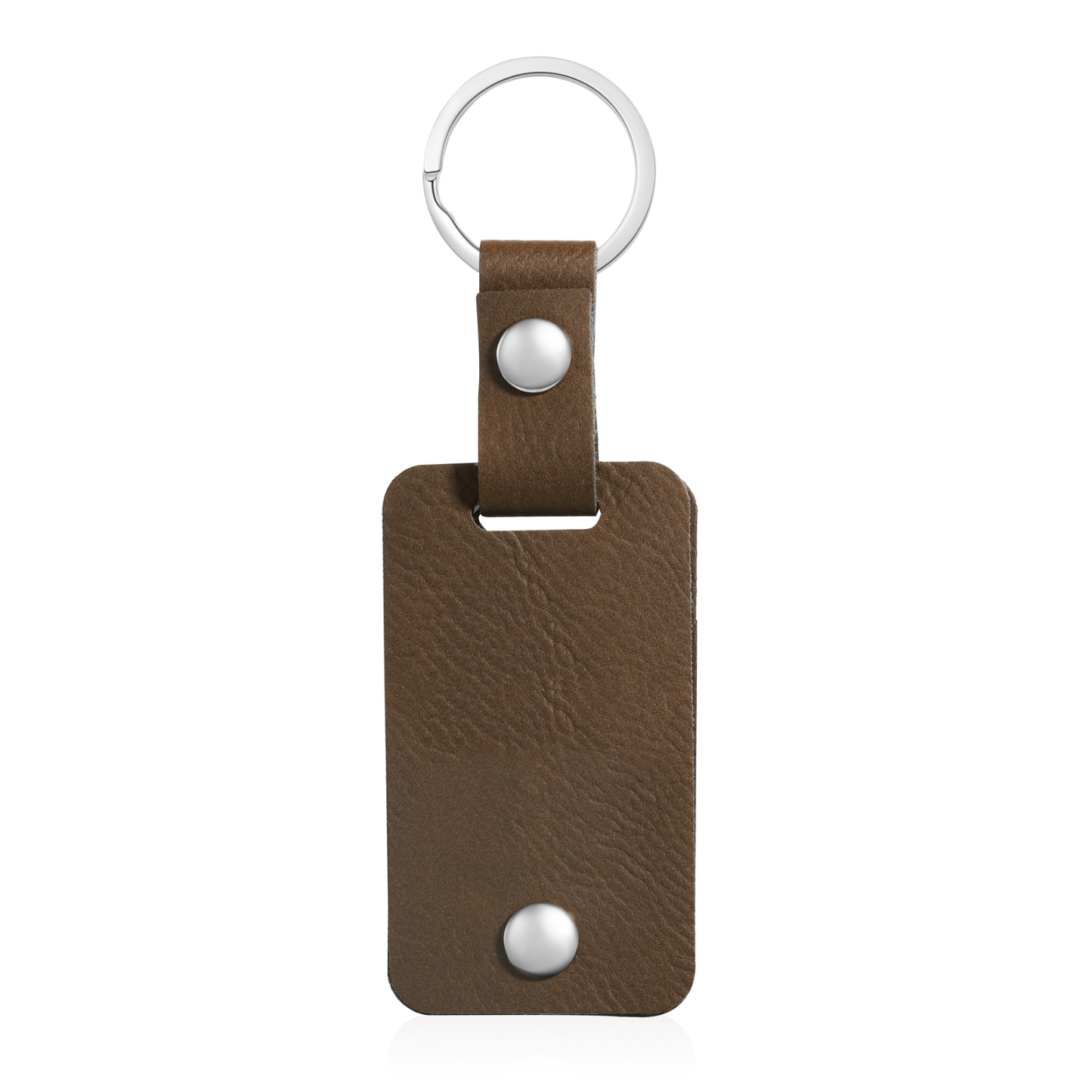 Personalised Leather Keychain Custom 2 Photos & 2 Texts Keyring Brown Gifts for Couple-Jessemade AU