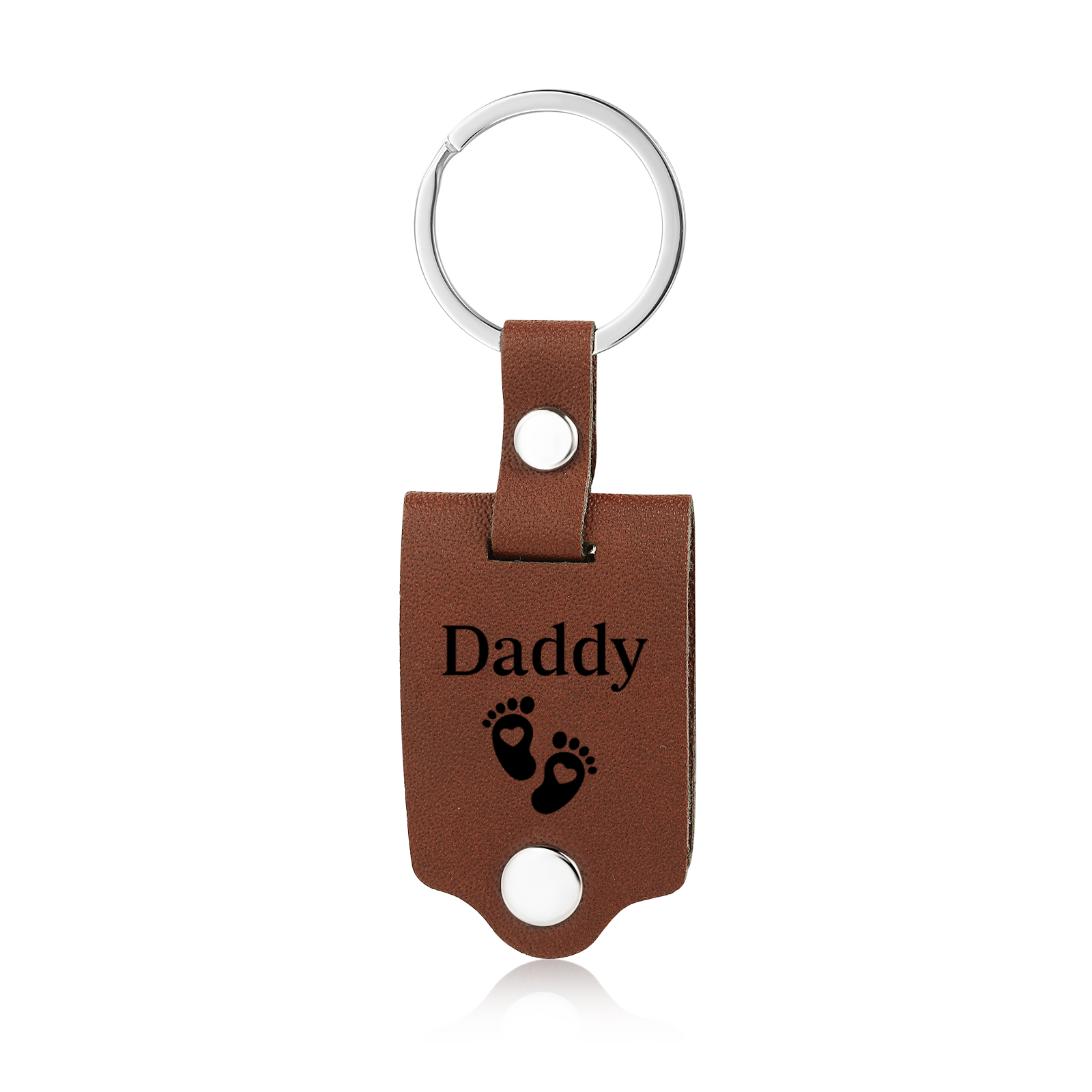 Personalised Photo Keyring for Dad – Drive Safe Message with Custom 2 Texts & 1 Photo Insert | Jessemade