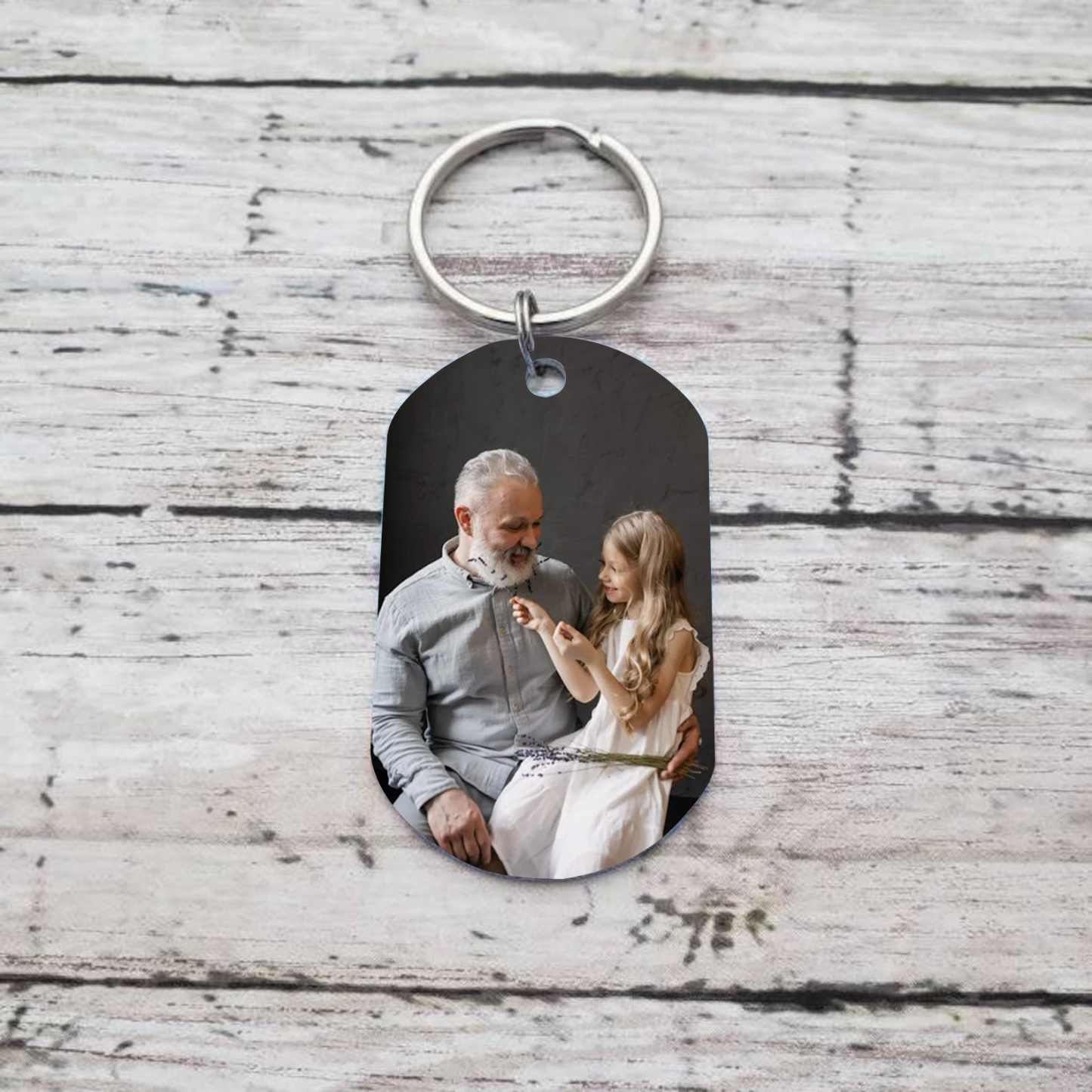 Personalised Memorial Keychain Custom Photo & Text Keyring Gifts for Him/Her - I Used To Be Her Angel Now She Is Mine-Jessemade AU