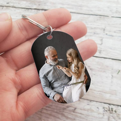 Personalised Memorial Keychain Custom Photo & Text Keyring Gifts for Him/Her - I Used To Be Her Angel Now She Is Mine-Jessemade AU