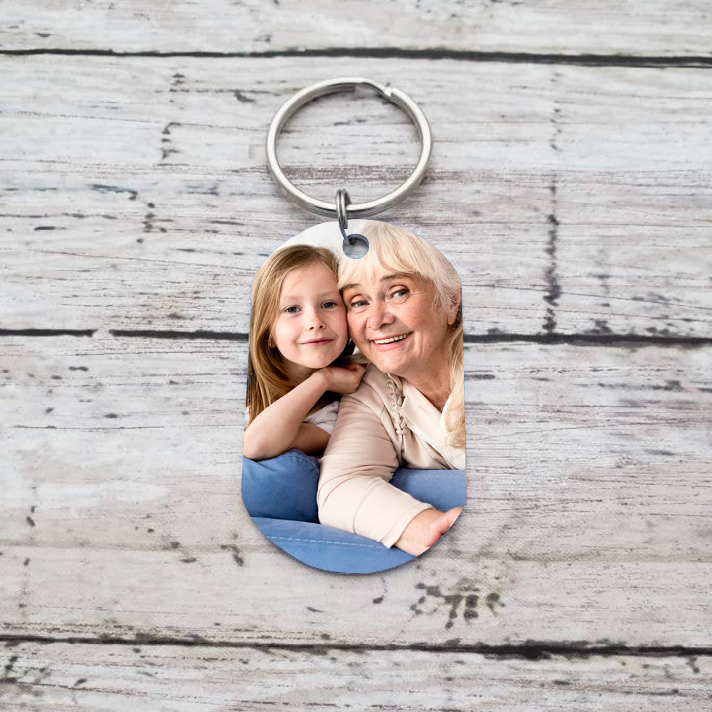 Personalised Memorial Keychain Custom Photo & Text Keyring Gifts for Him/Her - I Used To Be Her Angel Now She Is Mine-Jessemade AU