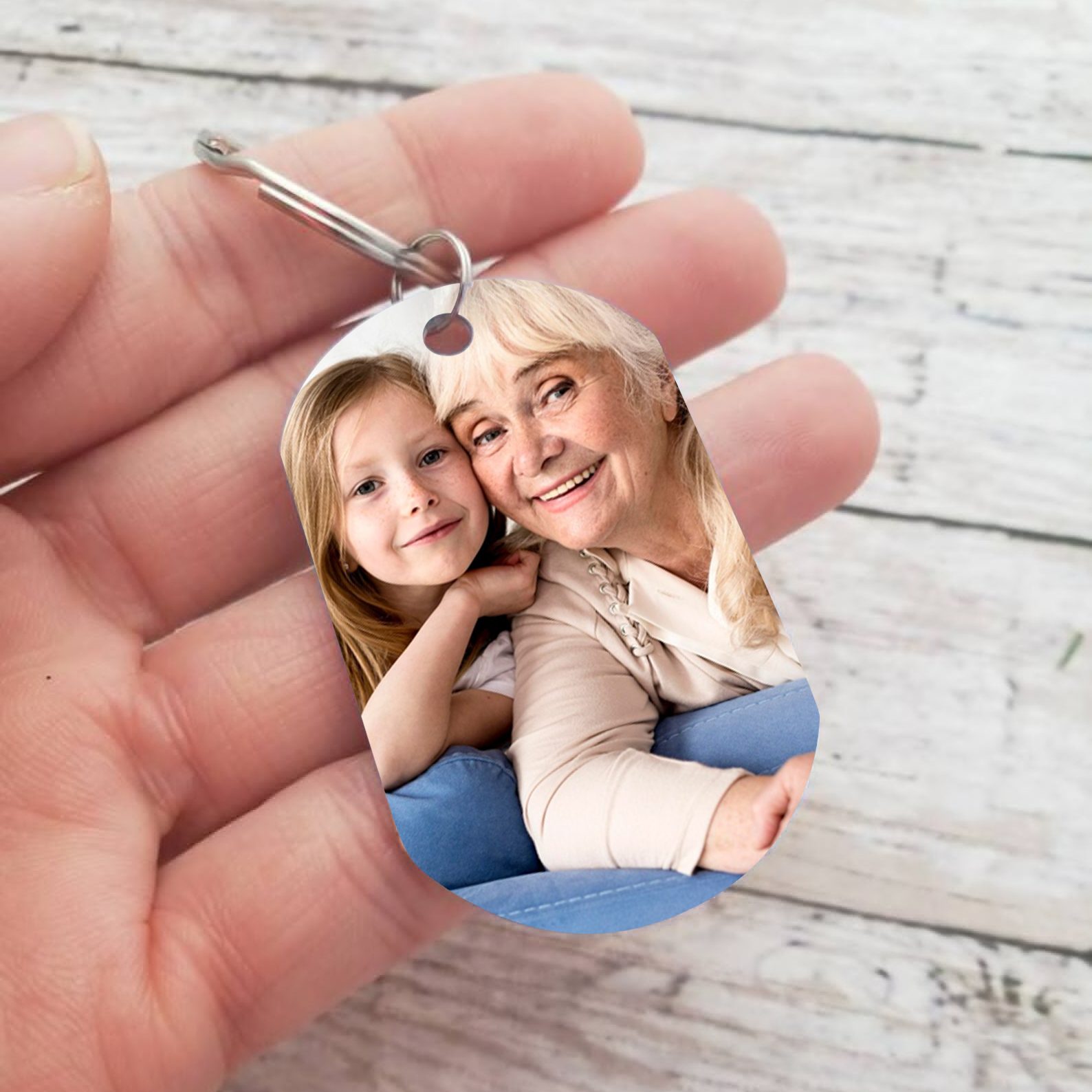 Personalised Memorial Keychain Custom Photo & Text Keyring Gifts for Him/Her - I Used To Be Her Angel Now She Is Mine-Jessemade AU