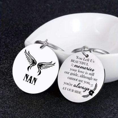 Personalised Memorial Keychain Custom Name Keyring Gifts for Him/Her - You Left Us Beautiful Memories Your Love Is Still Our Guide-Jessemade AU