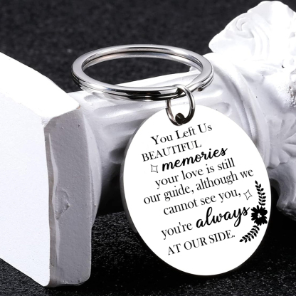Personalised Memorial Keychain Custom Name Keyring Gifts for Him/Her - You Left Us Beautiful Memories Your Love Is Still Our Guide-Jessemade AU