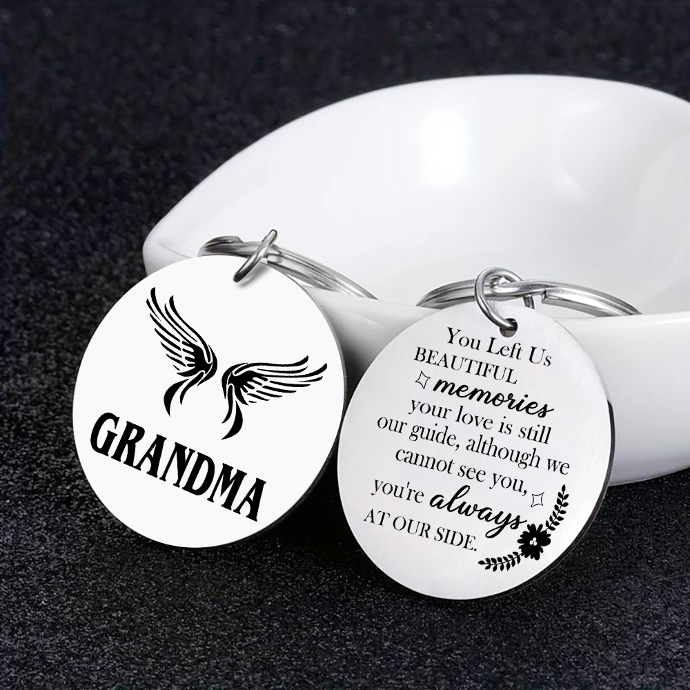 Personalised Memorial Keychain Custom Name Keyring Gifts for Him/Her - You Left Us Beautiful Memories Your Love Is Still Our Guide-Jessemade AU