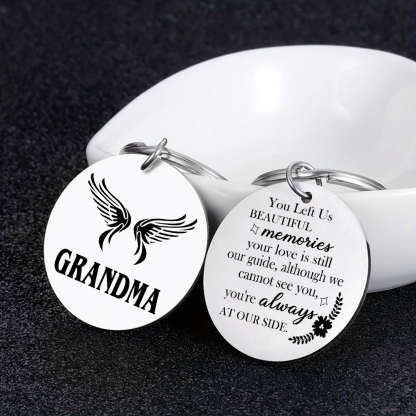 Personalised Memorial Keychain Custom Name Keyring Gifts for Him/Her - You Left Us Beautiful Memories Your Love Is Still Our Guide-Jessemade AU
