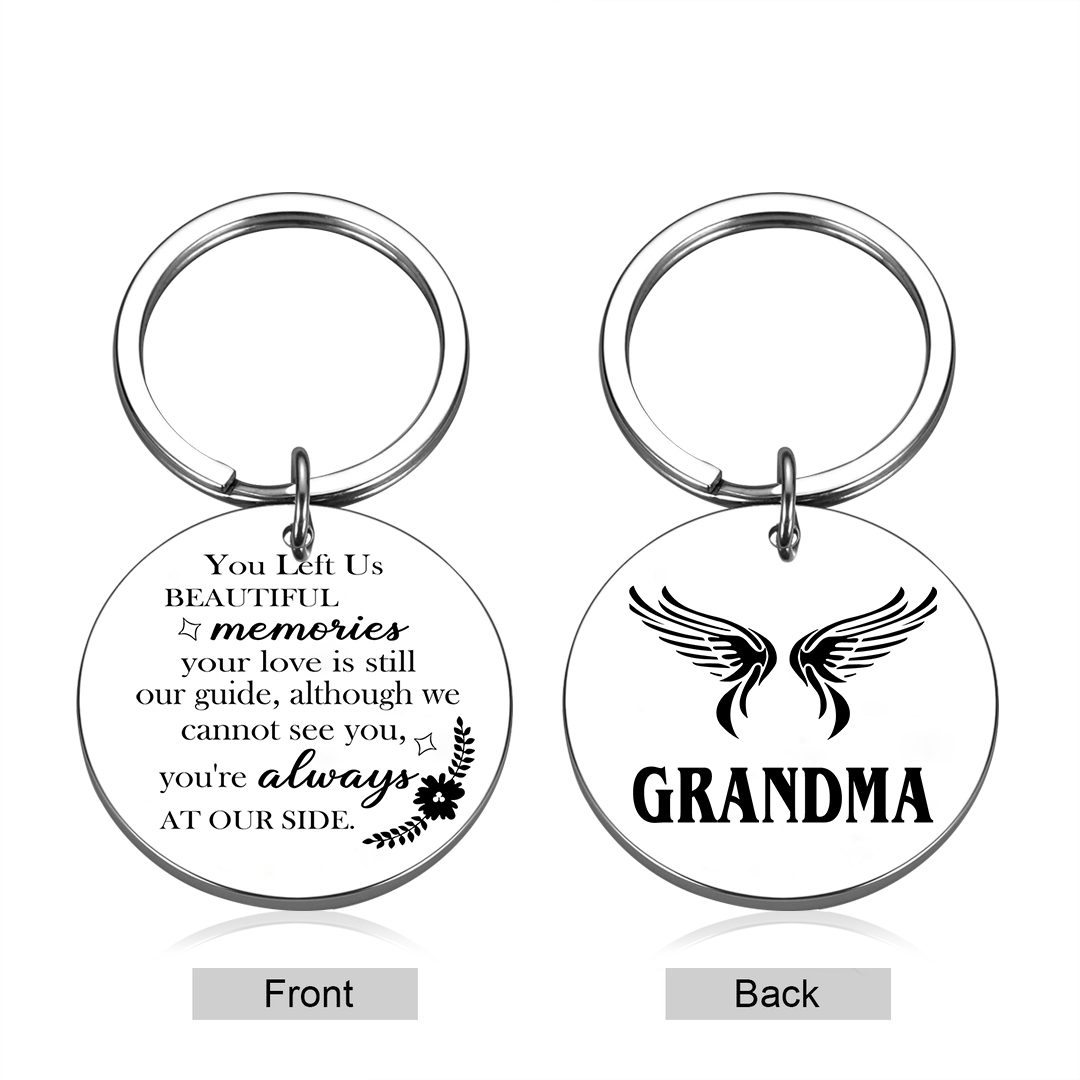 Personalised Memorial Keychain Custom Name Keyring Gifts for Him/Her - You Left Us Beautiful Memories Your Love Is Still Our Guide-Jessemade AU