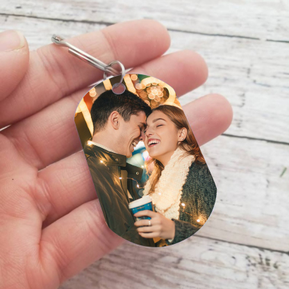 Personalised Couple Keychain with Custom Photo Initials & Date A Unique Gift of Love-Jessemade AU
