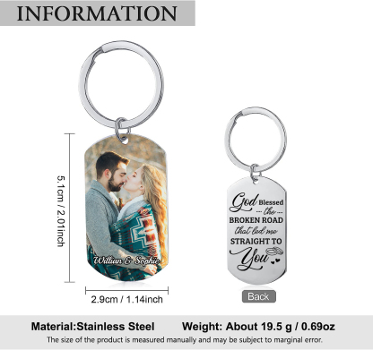 Personalised Couple Keychain with Photo & Names A Unique Keepsake of Love-Jessemade AU
