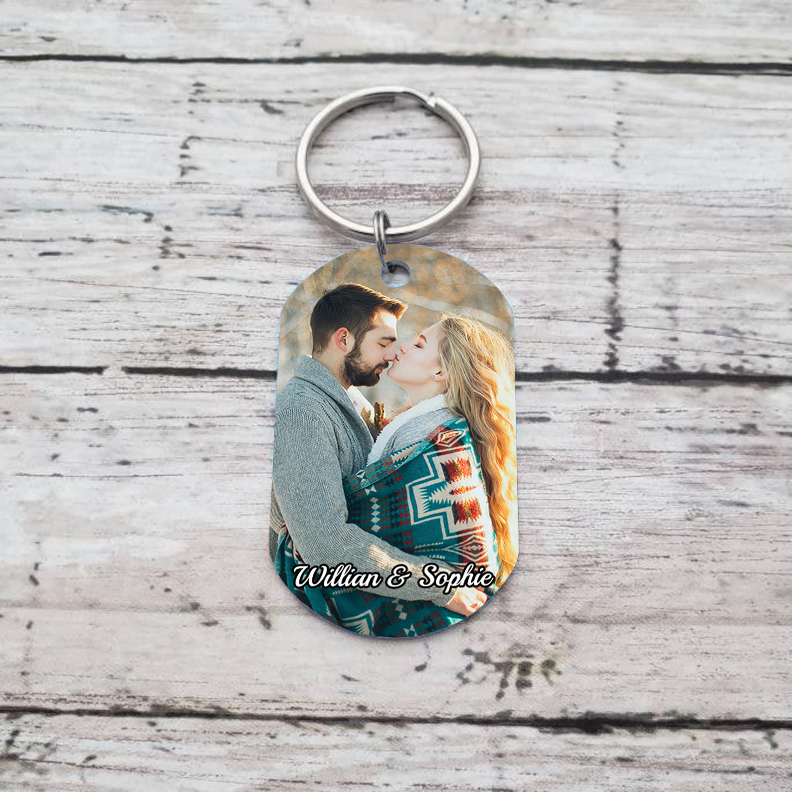 Personalised Couple Keychain with Photo & Names A Unique Keepsake of Love-Jessemade AU