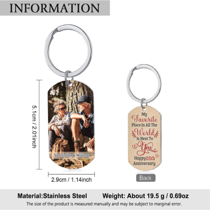 Personalised Couple Keychain with Photo and 2 uNames A Heartfelt Gift for Your Favorite Person-Jessemade AU
