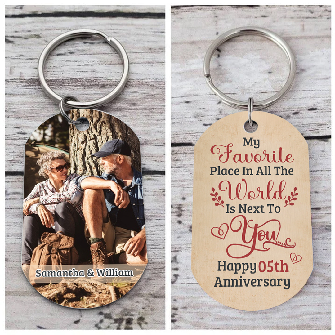 Personalised Couple Keychain with Photo and 2 uNames A Heartfelt Gift for Your Favorite Person-Jessemade AU