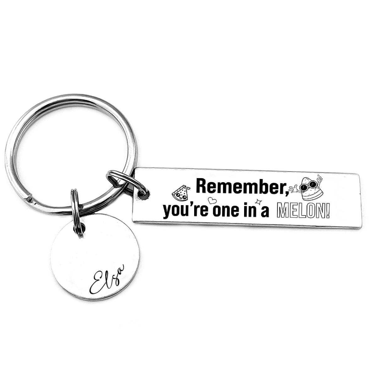 Remember You Are One In A Melon Personalised Name Keychain Gift For Kid Teenager-Jessemade AU