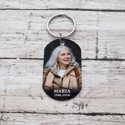 Personalised Memorial Photo Keychain Custom Name & Year Keepsake Gift My Mind Still Talks To You-Jessemade AU