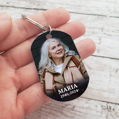 Personalised Memorial Photo Keychain Custom Name & Year Keepsake Gift My Mind Still Talks To You-Jessemade AU